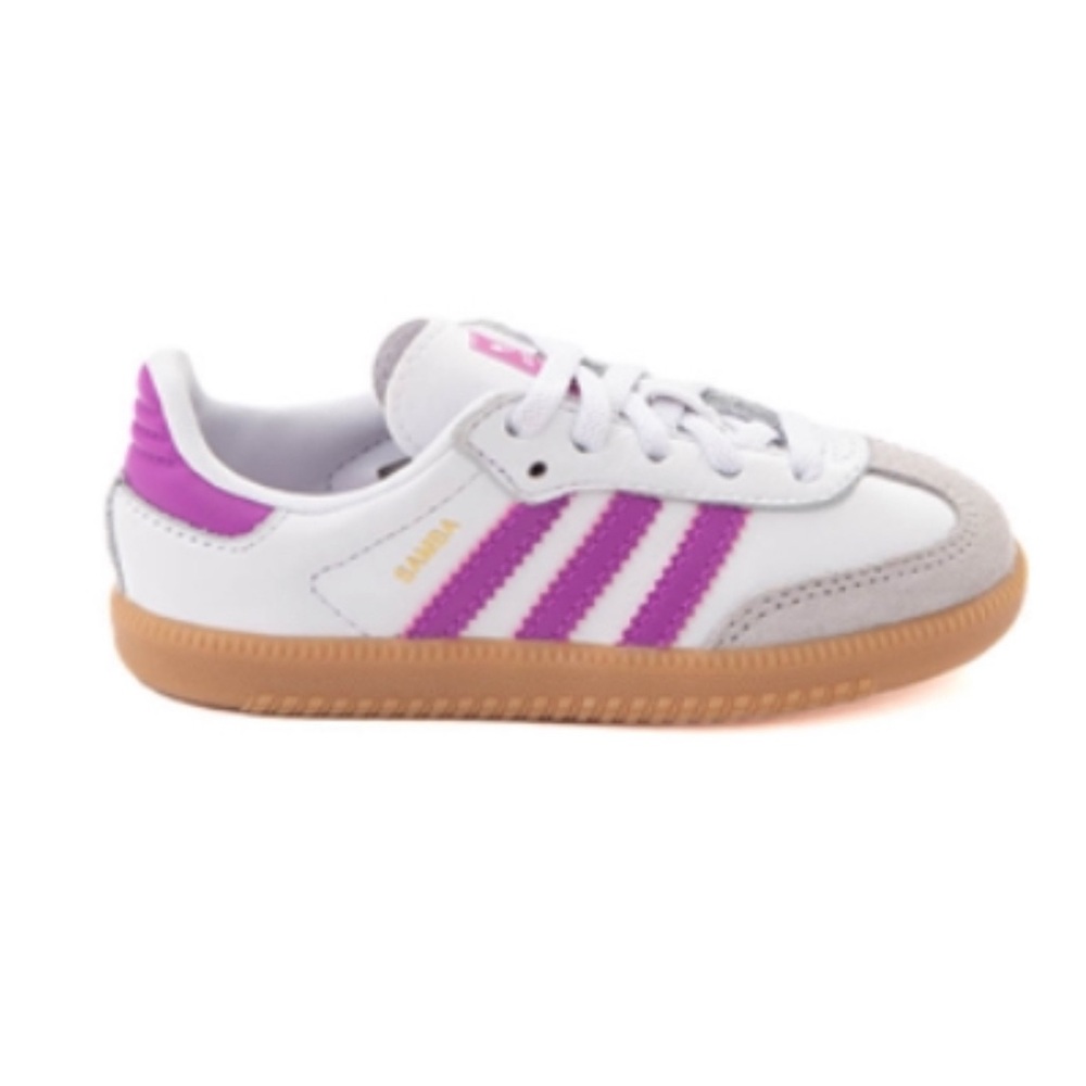 Adidas Samba OG Toddler Athletic Shoe - White and Pink